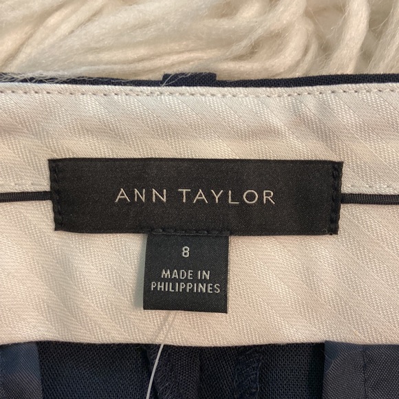 ANN TAYLOR THE TROUSERS PANTS SIZE 8 brand new navy blue color inseam 32” - Picture 7 of 13